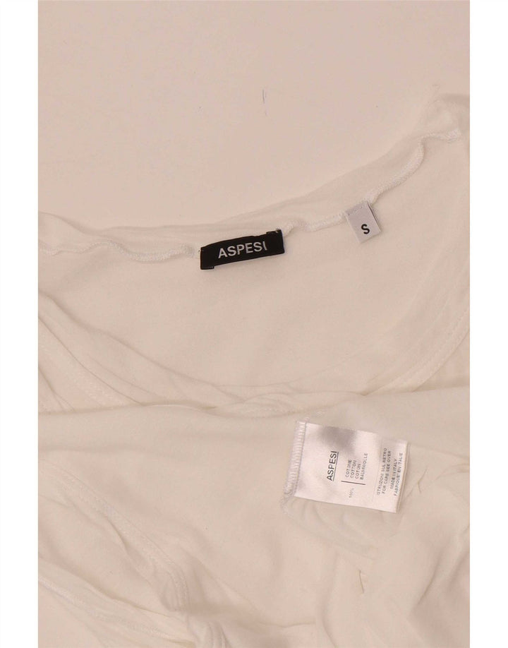 Aspesi Γυναικεία Αμάνικη Μπλούζα Τοπ UK 8 Small White Cotton