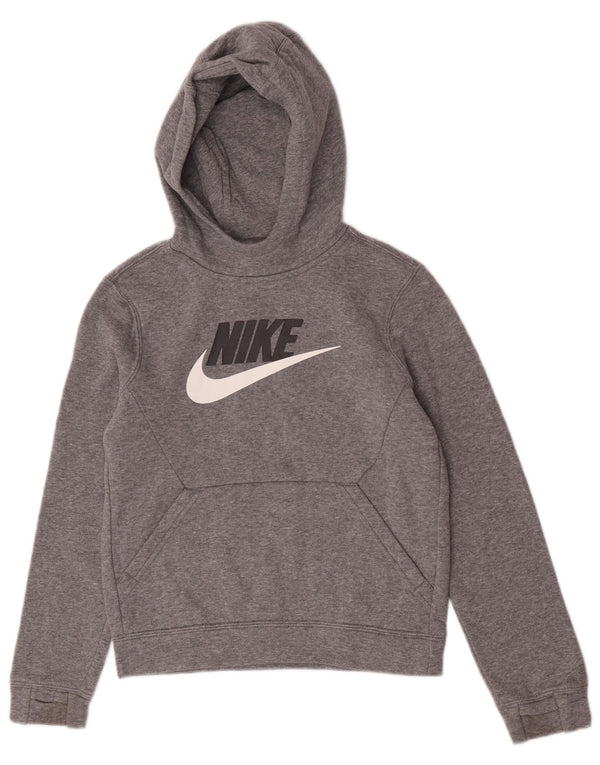 Nike Boys Graphic Regular Fit Jumper με κουκούλα 8-9 ετών, μικρό γκρι βαμβακερό
