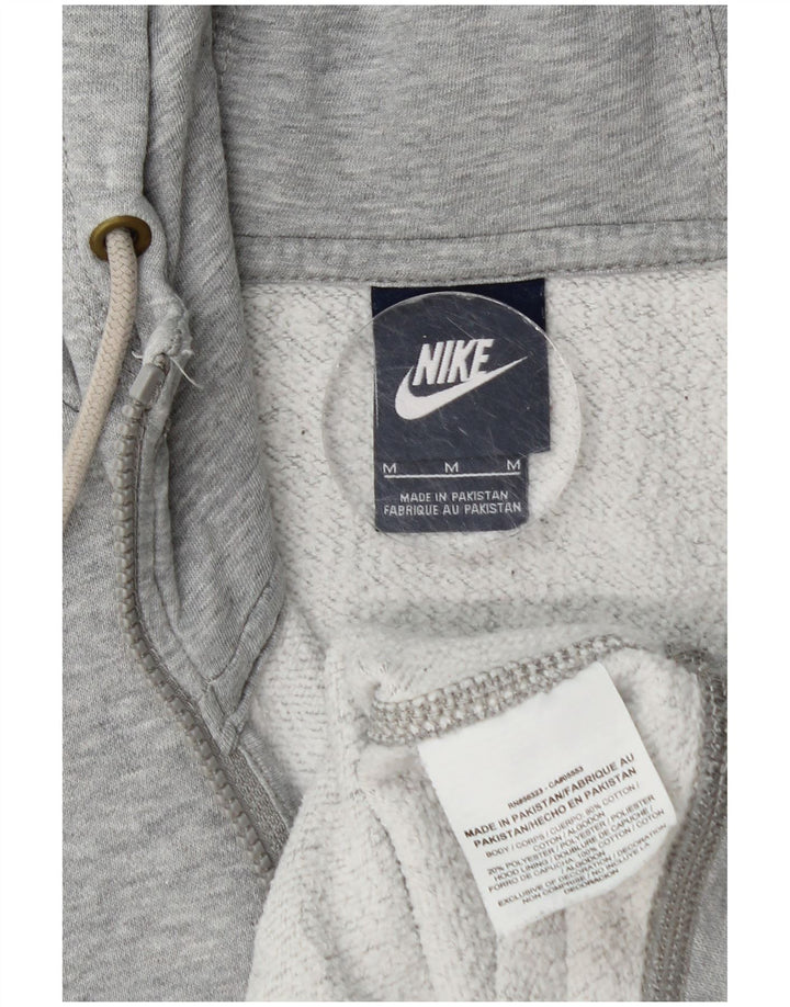 Ανδρικό πουλόβερ Nike με φερμουάρ με κουκούλα, βαμβακερό μεσαίο γκρι