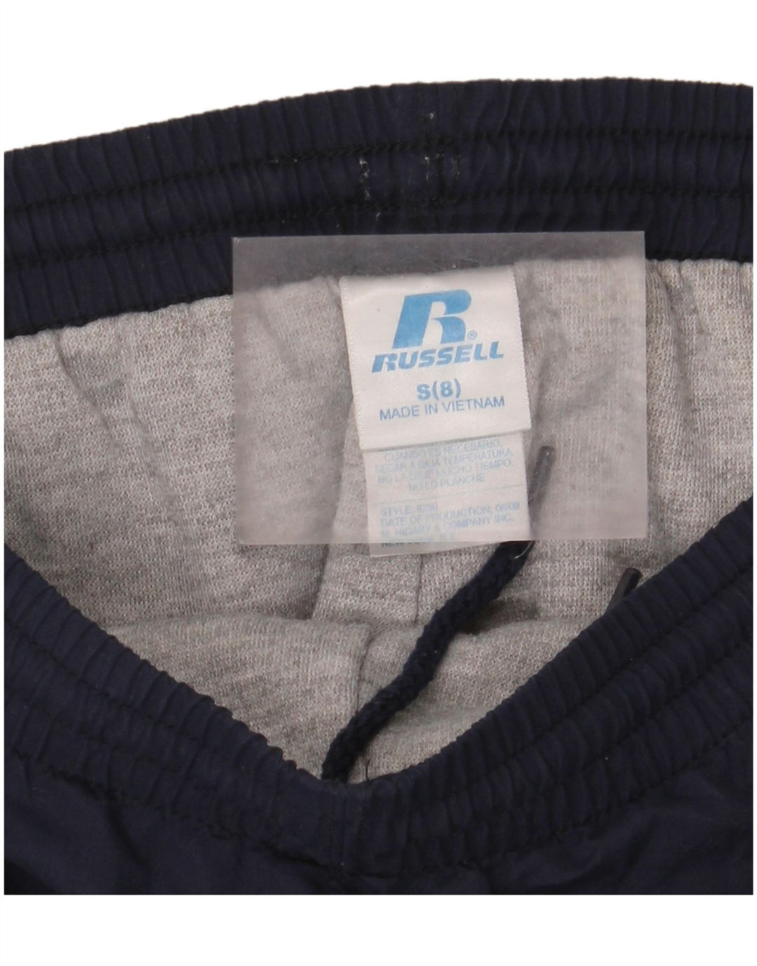 Russell Athletic Boys Windbreaker Trousers 7-8 Years Small Navy Blue