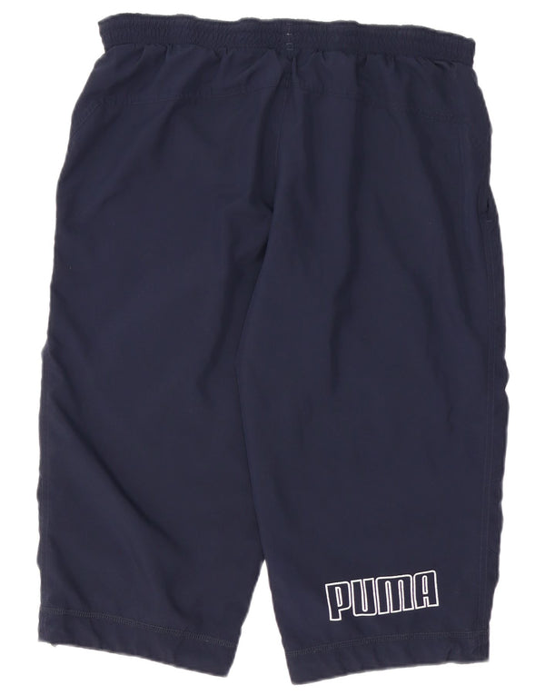 Ανδρικά γραφικά βερμούδα αθλητικά σορτς Puma Medium Navy Blue Sports