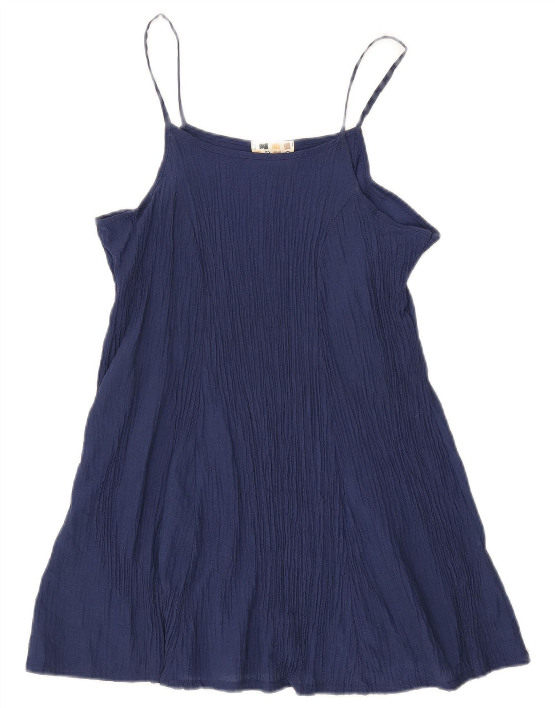 VINTAGE Γυναικείο Slip Dress UK 14 Large Navy Blue Viscose