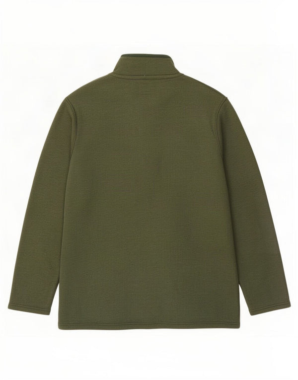 Mountain Warehouse Mens Zip Neck Sweatshirt Jumper Large Green Polyester