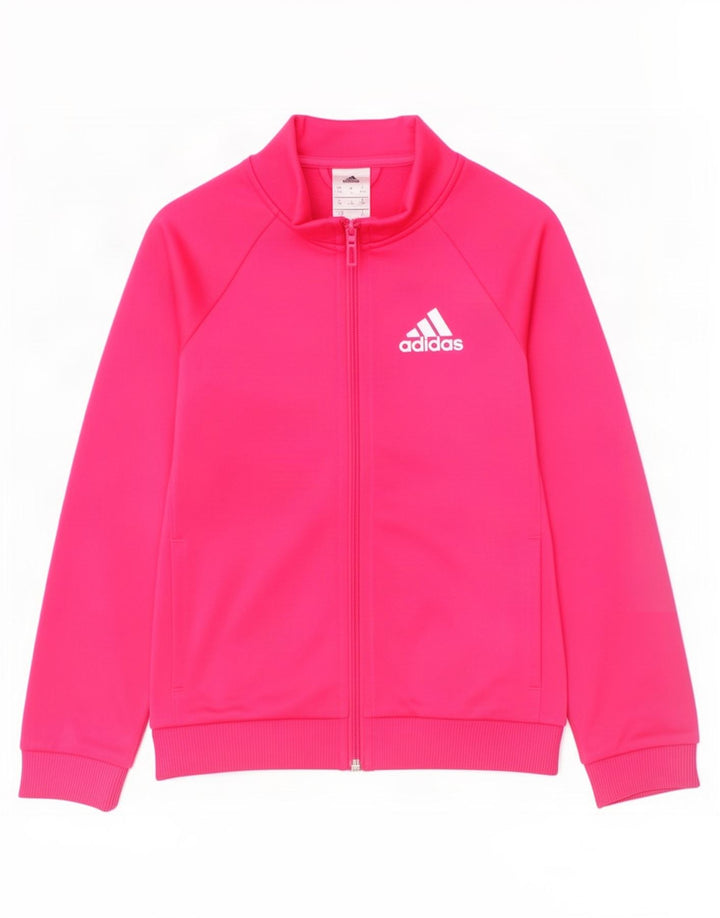 Κορίτσια αθλητική φόρμα Adidas Top Jacket 9-10 Years Pink Polyester