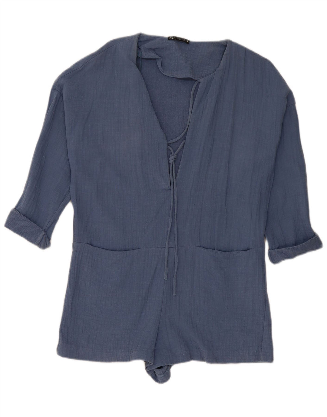 Zara Γυναικείο Playsuit UK 10 Small Blue