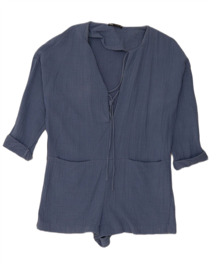 Zara Γυναικείο Playsuit UK 10 Small Blue