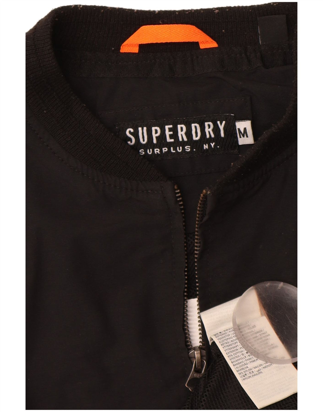 Ανδρικό μπουφάν SUPERDRY Bomber UK 38 Medium Black Cotton