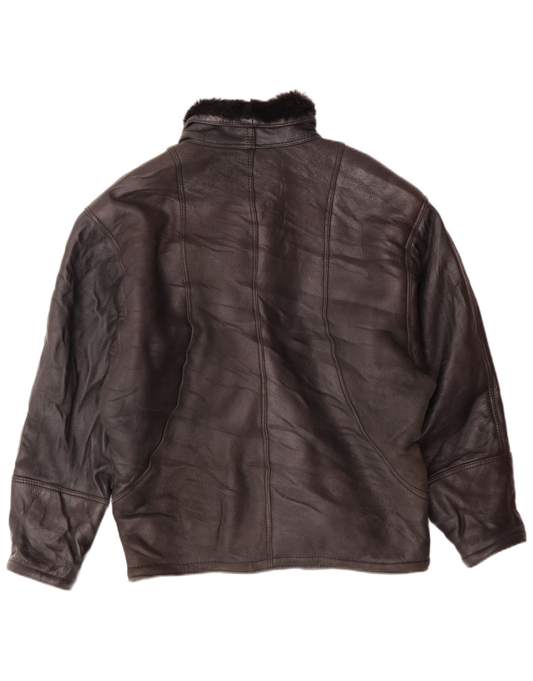 VINTAGE Γυναικείο Μπουφάν με διπλό στήθος EU 42 Μεγάλο Μαύρο Κουρμά