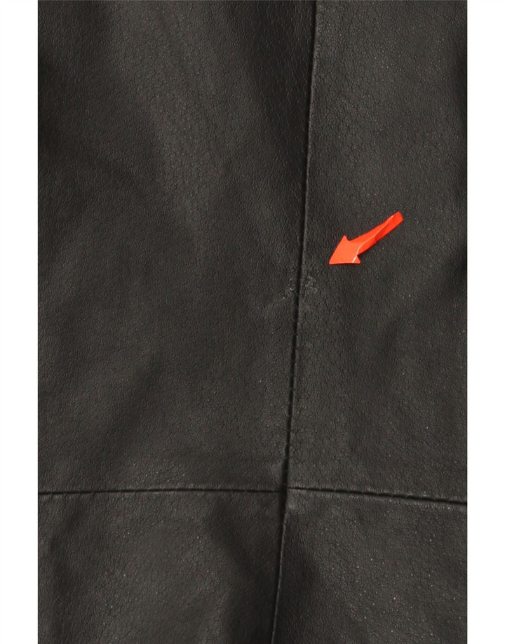 Γυναικείο Δερμάτινο Μπουφάν UK 14 Medium Black Leather