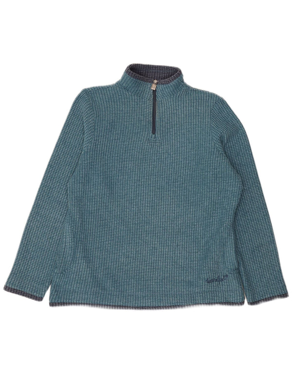 Weird Fish γυναικείο φερμουάρ Fleece Jumper UK 16 Large Blue Polyester