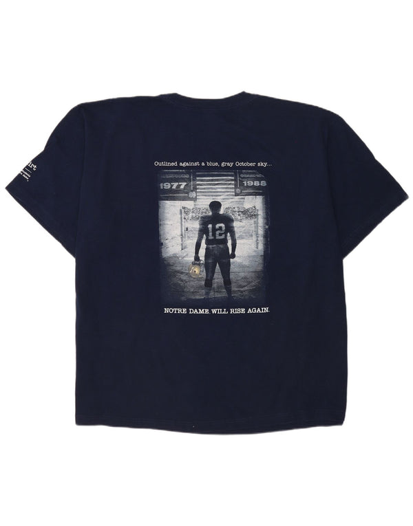 Ανδρικό γραφικό T-Shirt Adidas Top 2XL Navy Blue από βαμβάκι