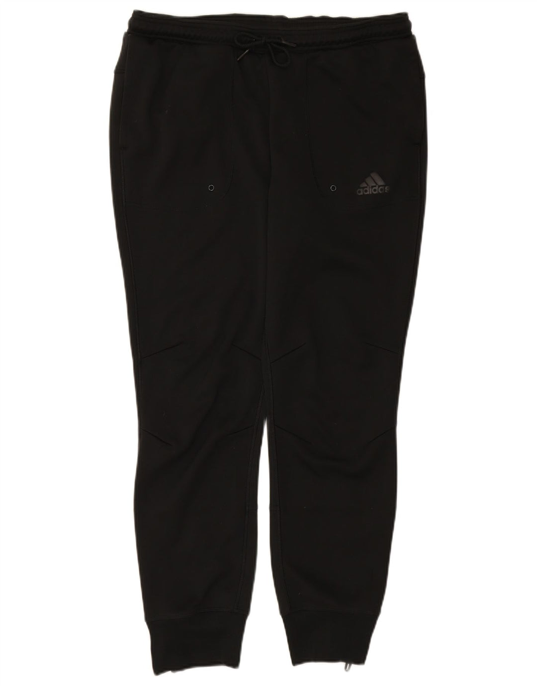 Γυναικεία αθλητική φόρμα ADIDAS Παντελόνι Joggers UK 16 μεγάλο μαύρο πολυεστέρα