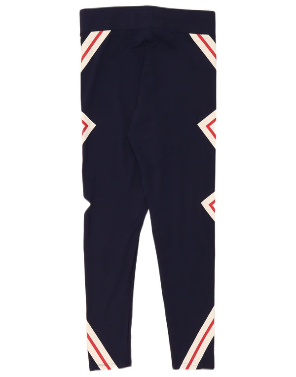 Γυναικεία γραφικά κολάν Fila UK 14 Large Navy Blue Geometric Polyester