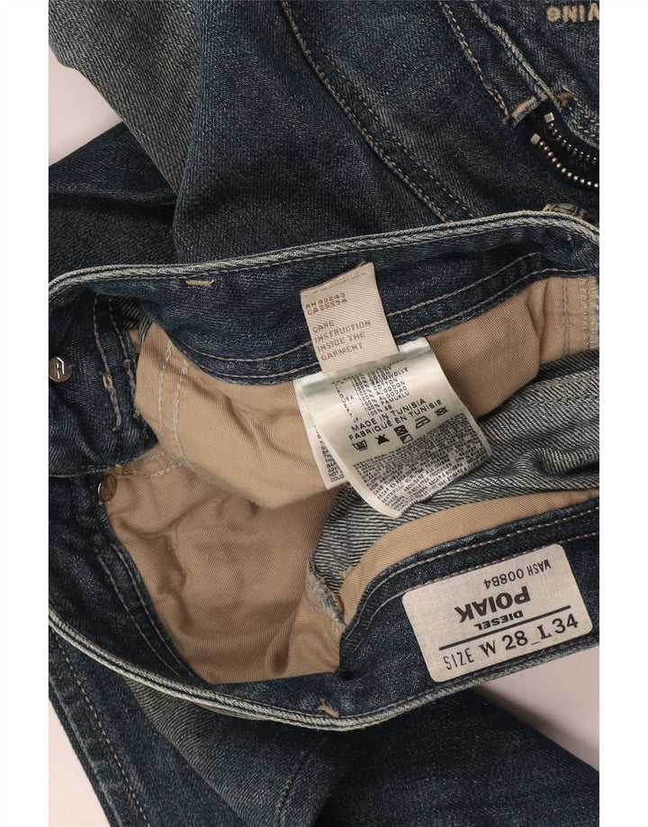 Diesel Mens Poiak Distressed Slim Jeans W28 L34 Μπλε βαμβακερό