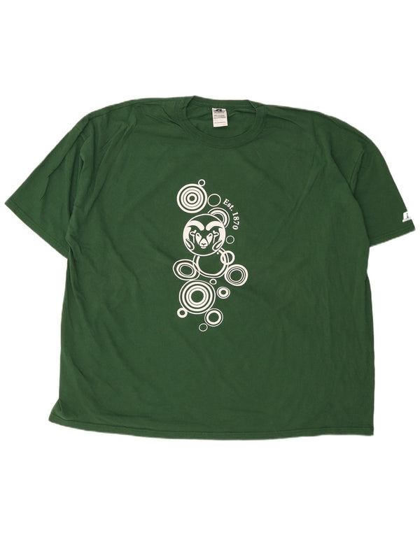 Ανδρικό γραφικό μπλουζάκι RUSSELL ATHLETIC Top 3XL Πράσινο