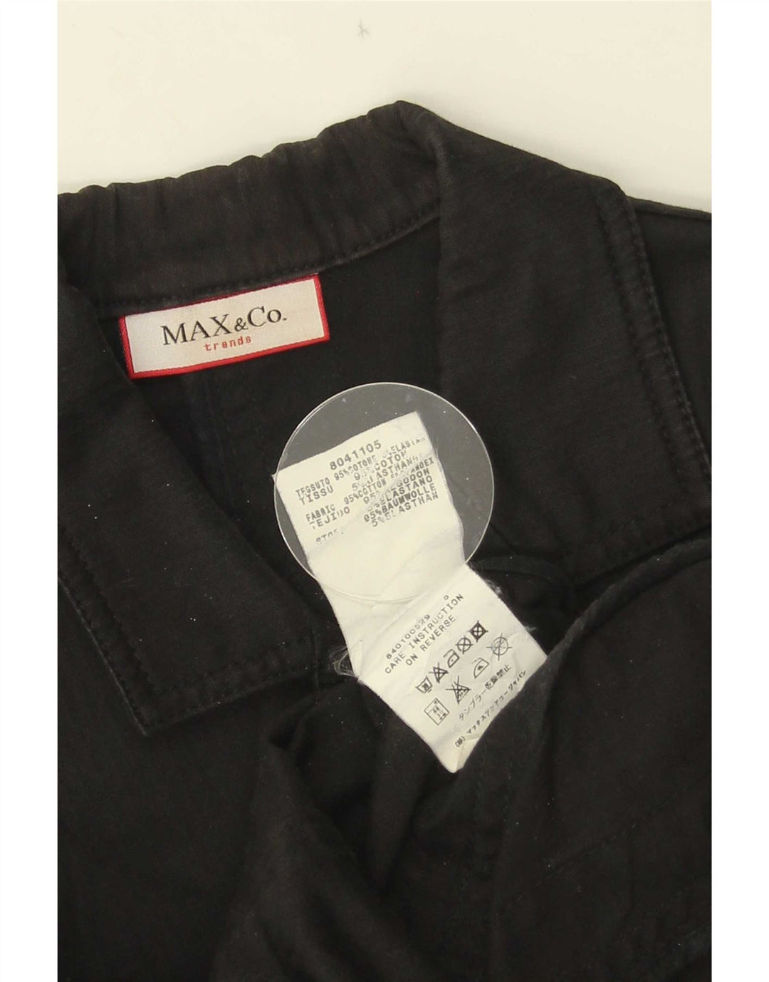 Max & Co. Γυναικείο σακάκι 2 κουμπιών 3/4 μανίκια UK 6 XS μαύρο βαμβακερό