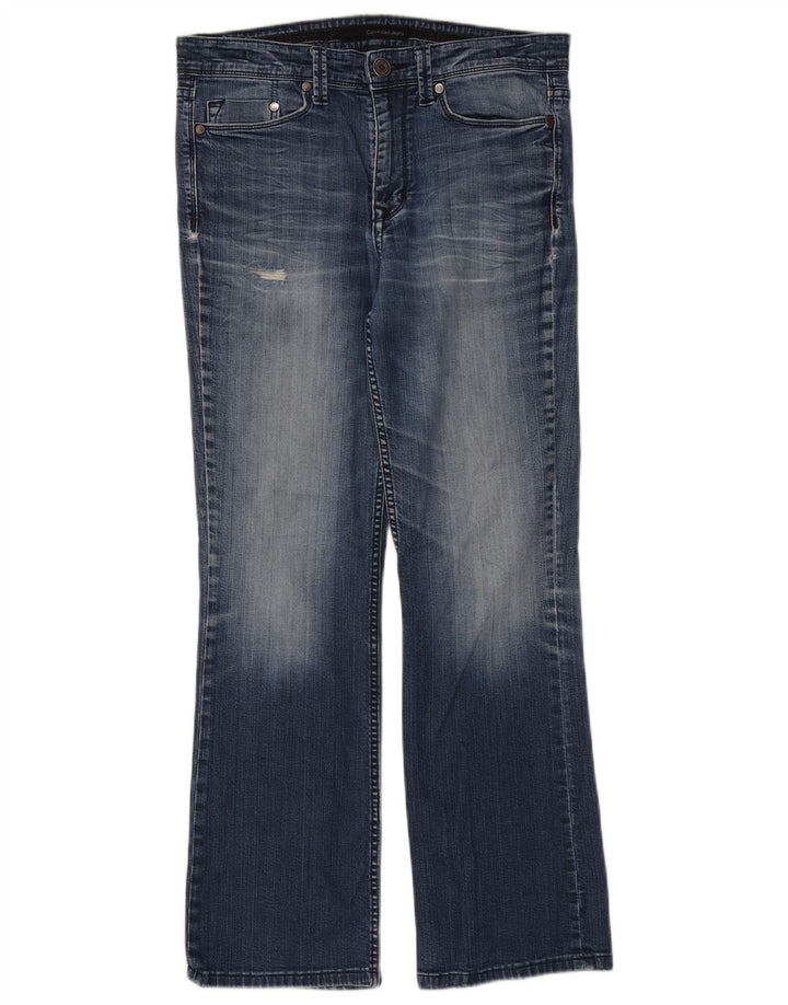 Γυναικεία Calvin Klein Distressed Bootcut Jeans W33 L29 Blue Cotton