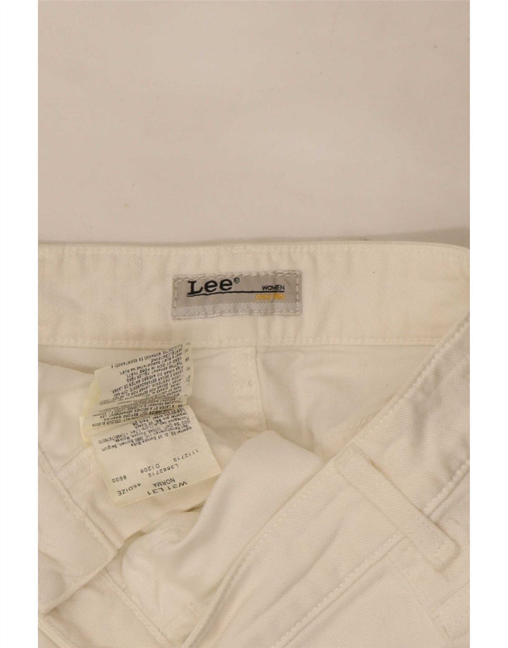 Lee Womens Norma Straight Jeans W31 L29 Λευκό βαμβακερό