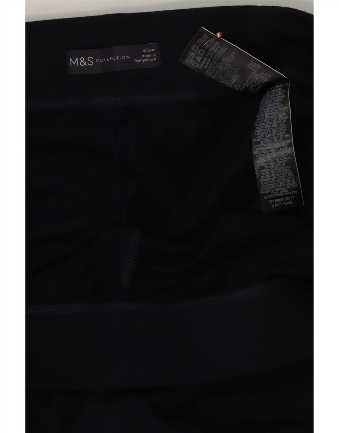 Marks & Spencer Γυναικεία Κολάν UK 18 XL Navy Blue Cotton