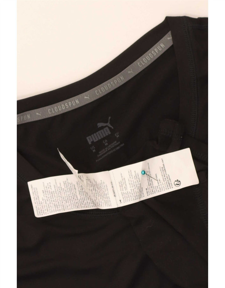 Puma Γυναικείο T-Shirt Cloudspun Top UK 12 Medium Black Polyester
