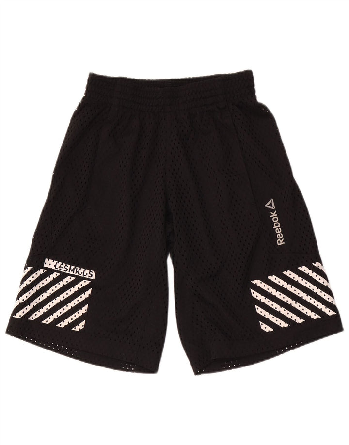Ανδρικό αθλητικό σορτς REEBOK XS μαύρο ριγέ