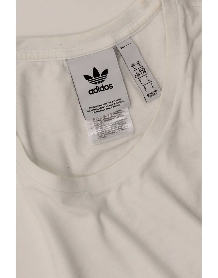 Ανδρικό T-Shirt Adidas Top μεγάλο λευκό βαμβακερό