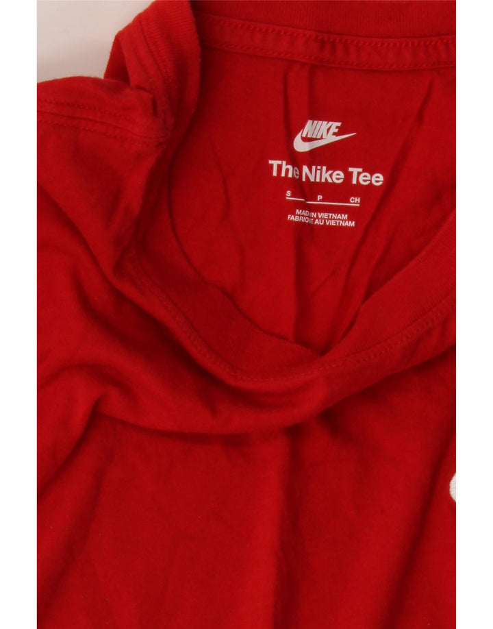 NIKE Mens Graphic T-Shirt Top Small Red Cotton Vintage Nike and Second-Hand Nike from Messina Hembry 