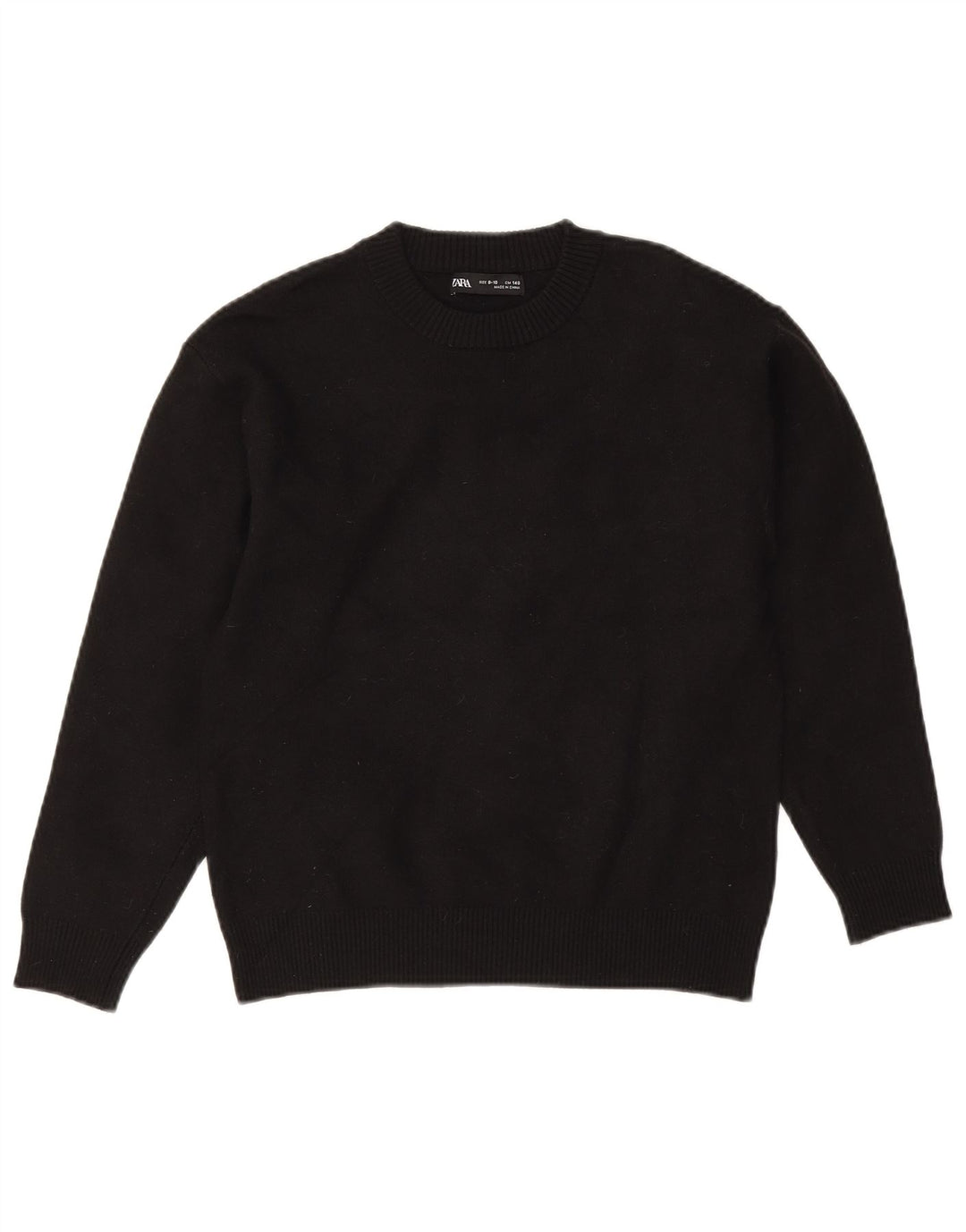 Πουλόβερ Zara Boys Crew Neck Jumper 9-10 Years Μαύρο