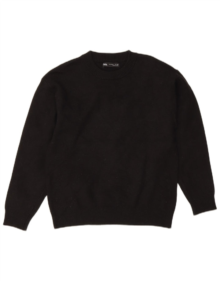 Πουλόβερ Zara Boys Crew Neck Jumper 9-10 Years Μαύρο