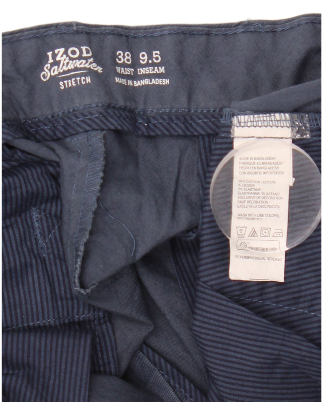 Ανδρικό σορτς Chino με Abstract Pattern IZOD με Σορτς Θαλασσίου Νερού W38 XL Ναυτικό