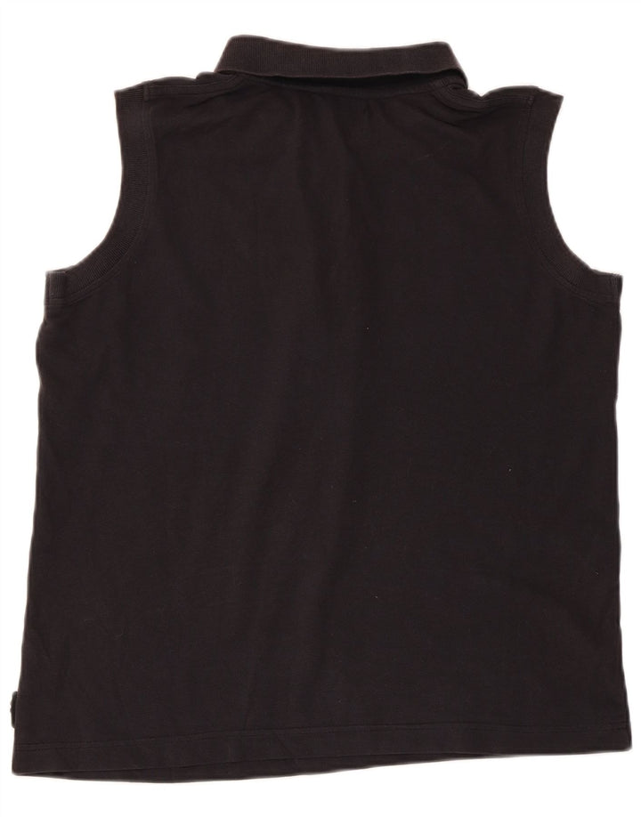 KAPPA Γυναικείο Αμάνικο Πόλο Μπλουζάκι UK 18 XL Μαύρο