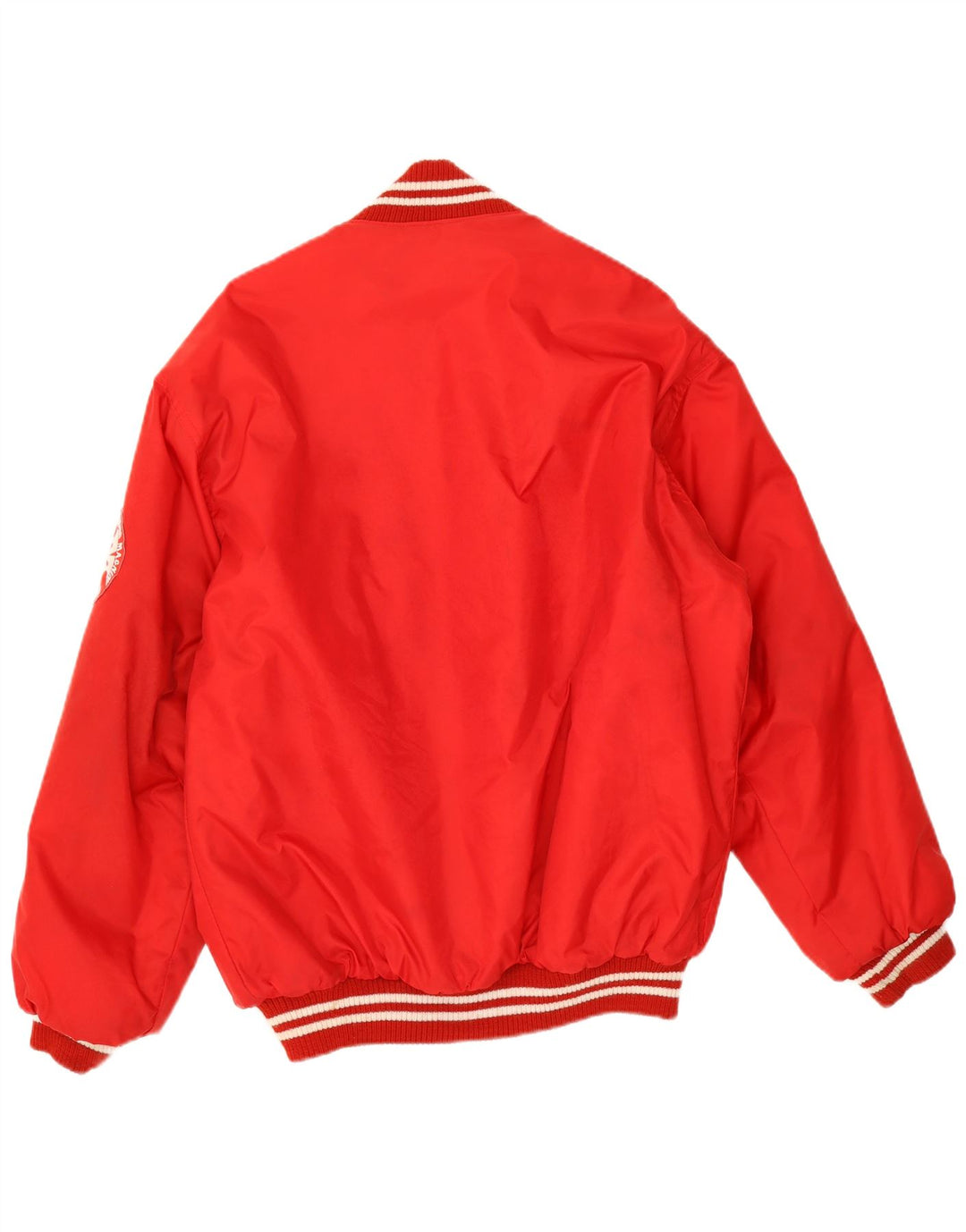 Ανδρικό Vintage Graphic Varsity Jacket UK 38 Medium Red Polyamide