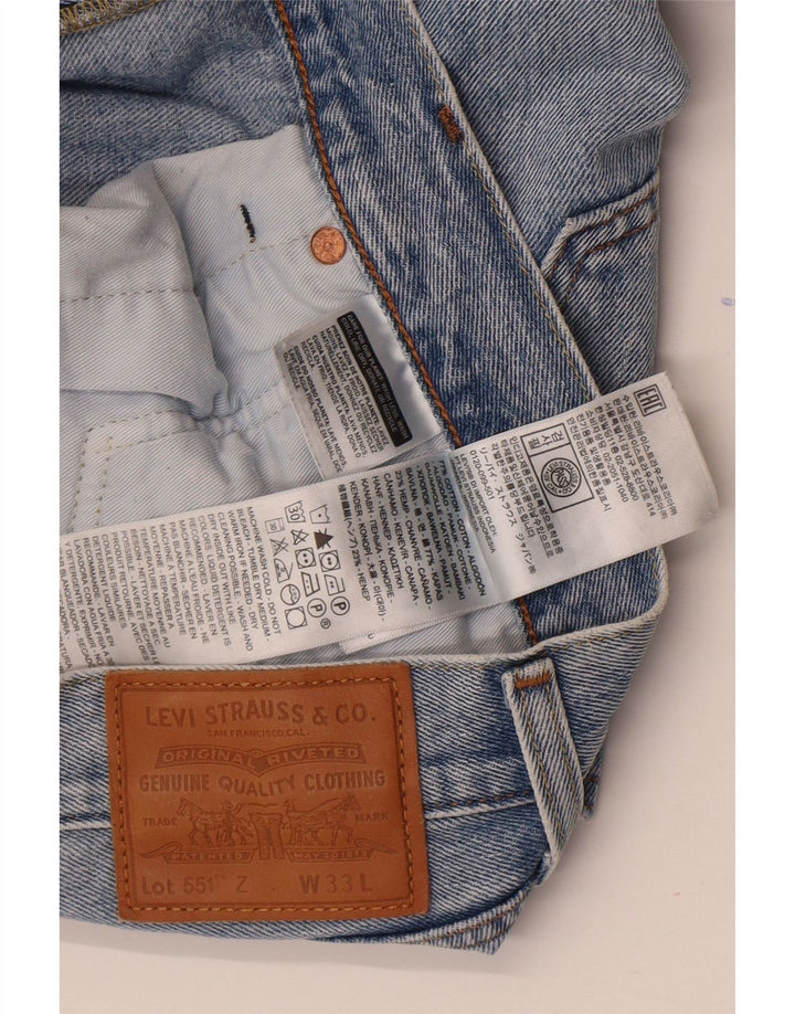 LEVI'S Ανδρικό τζιν 551 ίσιο W33 L27 Μπλε βαμβακερό