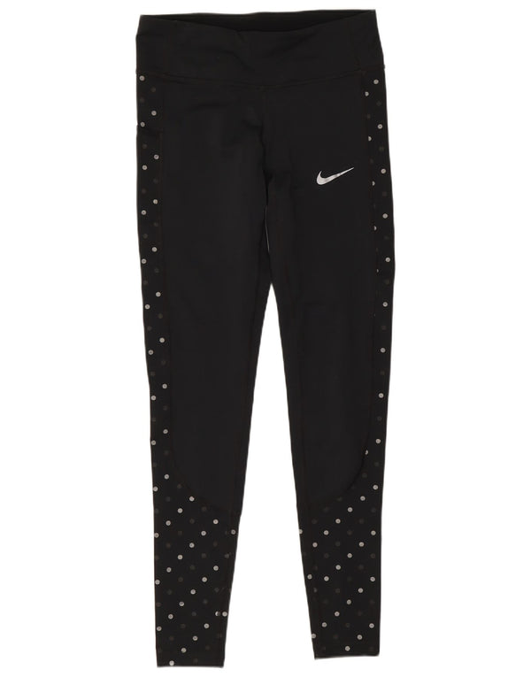 Nike γυναικεία κολάν Dri Fit UK 4 XS Μαύρος πολυεστέρας πουά