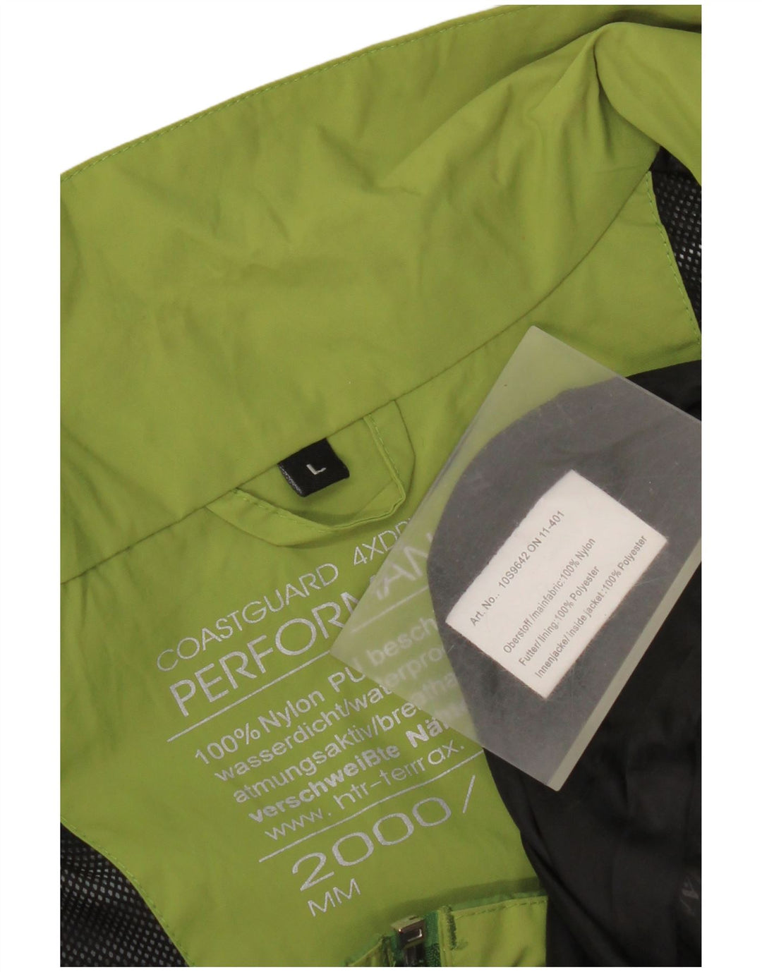 Ανδρικό μπουφάν βροχής Coast Guard UK 40 Large Green Colourblock Nylon