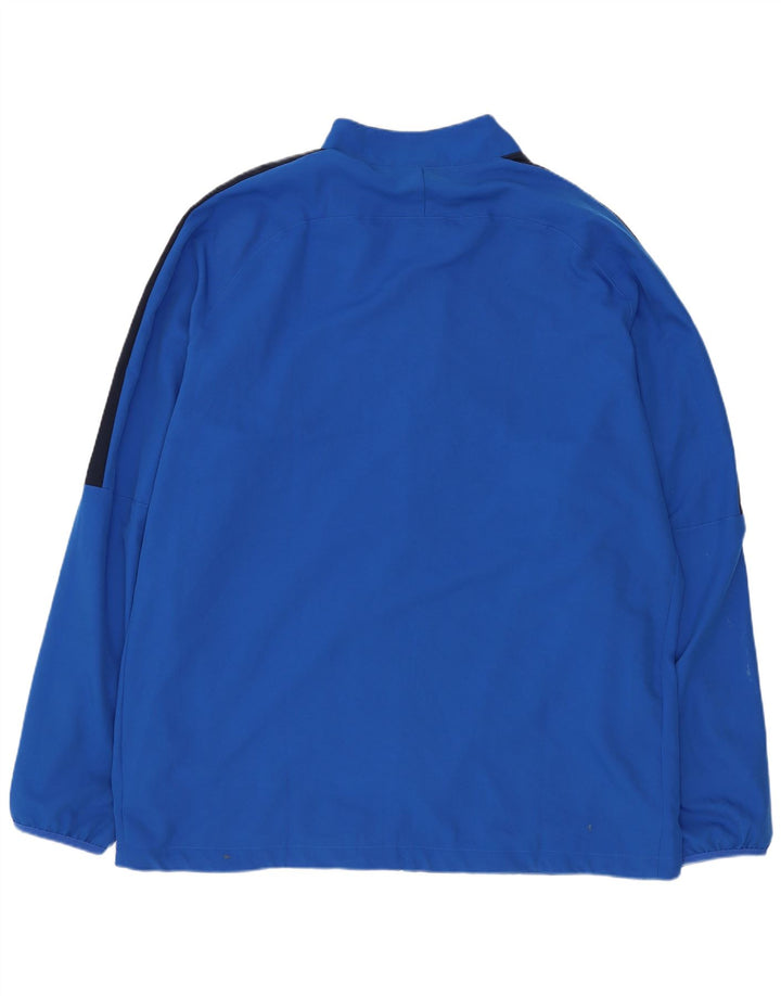 Nike Mens Dri Fit Regular Tracksuit Top Jacket 2XL Blue Polyester Sports