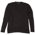 Massimo Dutti Γυναικείο πουλόβερ με λαιμόκοψη με V λαιμόκοψη UK 14 μεγάλο μαύρο μαλλί