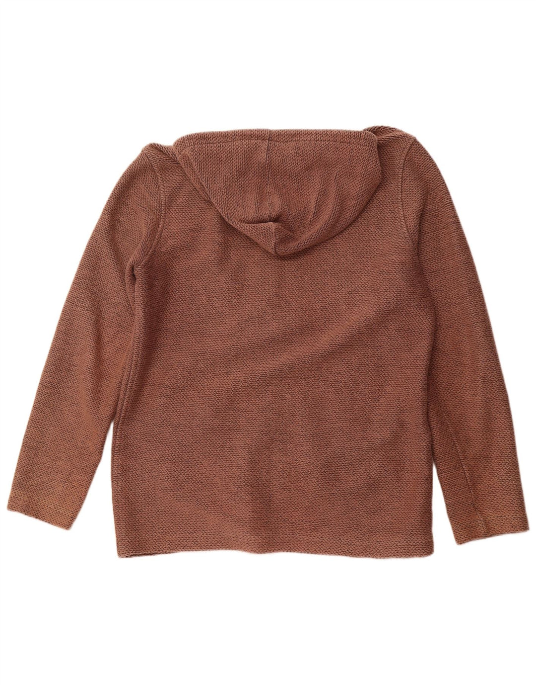 Ανδρικό πουλόβερ με κουκούλα με φερμουάρ WEIRD FISH Μεγάλο καφέ βαμβακερό