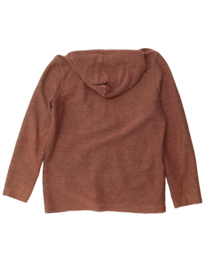 Ανδρικό πουλόβερ με κουκούλα με φερμουάρ WEIRD FISH Μεγάλο καφέ βαμβακερό