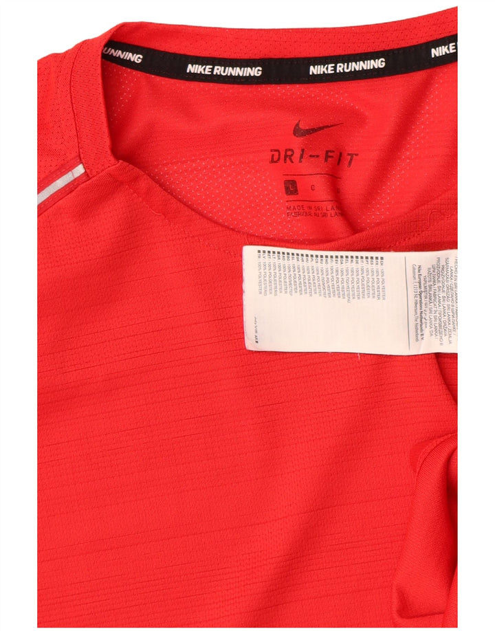 Ανδρικό T-Shirt Nike Dri Fit Top μεγάλο κόκκινο πολυεστέρα