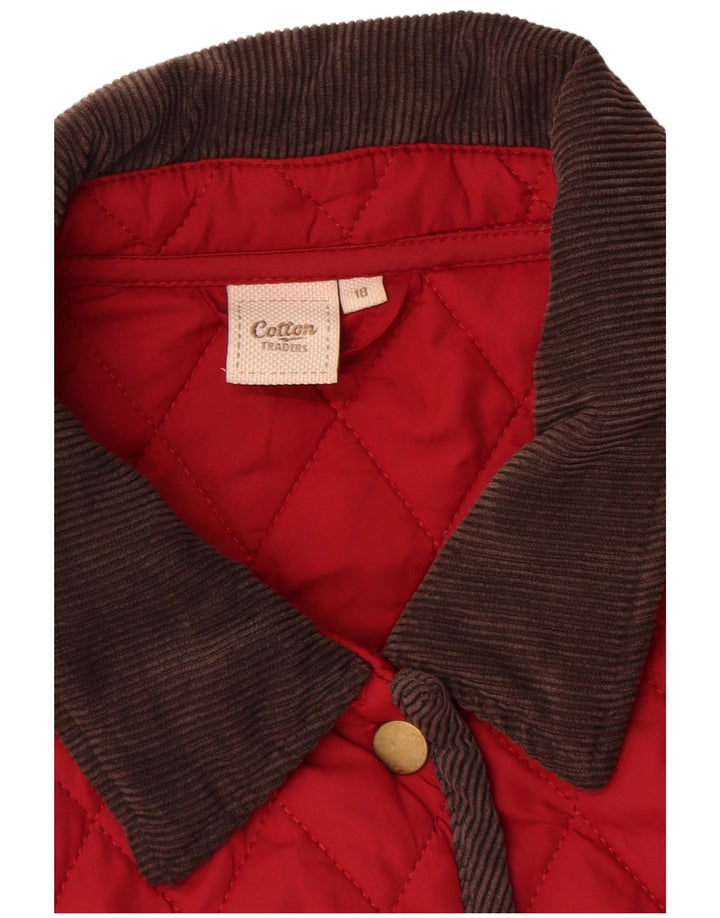 Γυναικείο καπιτονέ πανωφόρι Cotton Traders UK 18 XL Red Polyester