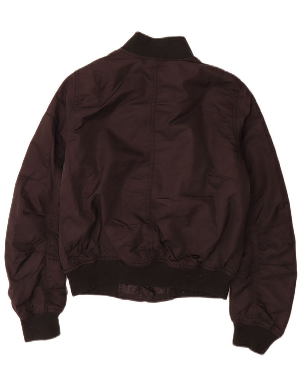 Topshop Γυναικείο Oversized Bomber Jacket UK 6 XS μαύρο πολυεστέρα