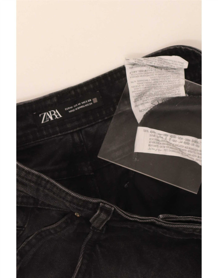Zara Γυναικείο τζιν σορτς Medium W28 μαύρο βαμβακερό