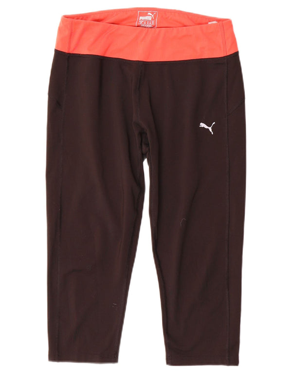 Puma Γυναικεία Κάπρι Κολάν UK 14 Medium Black Colourblock Polyester