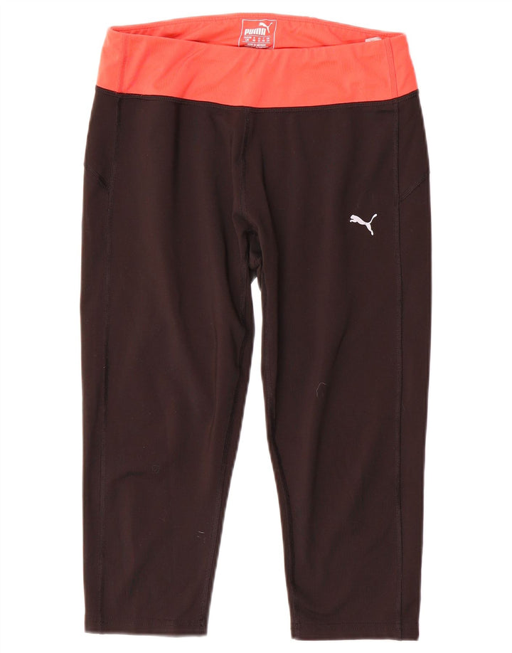 Puma Γυναικεία Κάπρι Κολάν UK 14 Medium Black Colourblock Polyester