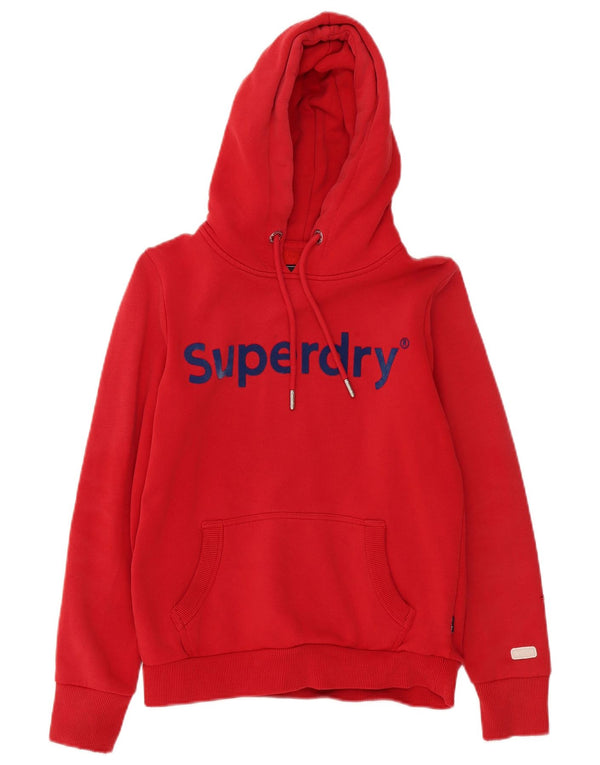 Superdry γυναικεία κουκούλα με κουκούλα με γραφικά κουκούλα UK 10 Small Red Colourblock
