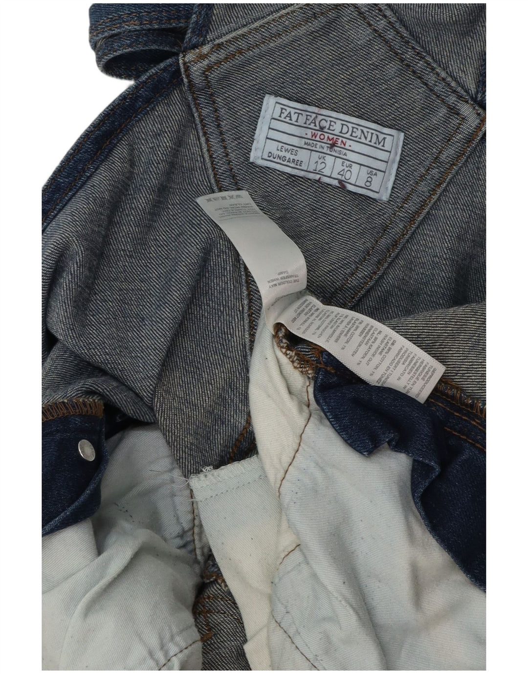 FAT FACE Γυναικεία Lewes Dungarees Jeans UK 12 Medium W34 L27 Blue Cotton
