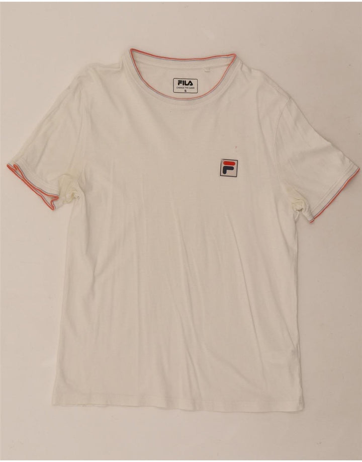 Ανδρικό T-Shirt Fila Top Μικρό Λευκό Βαμβακερό ριγέ