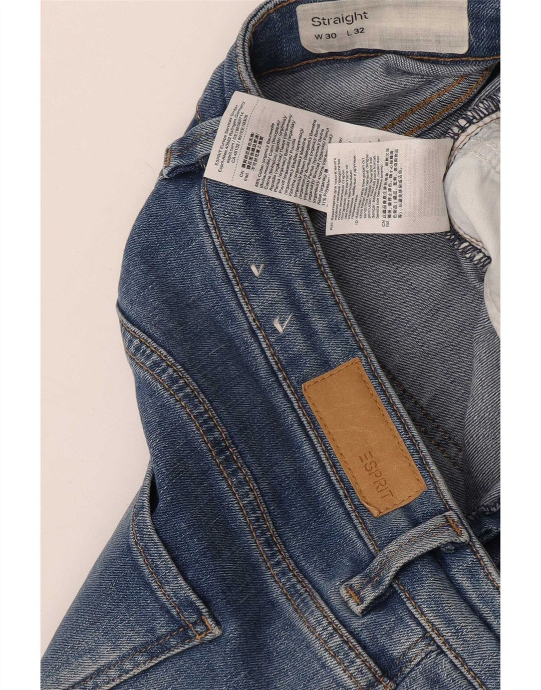 Γυναικείο τζιν ίσιο Esprit W30 L32 Μπλε βαμβακερό