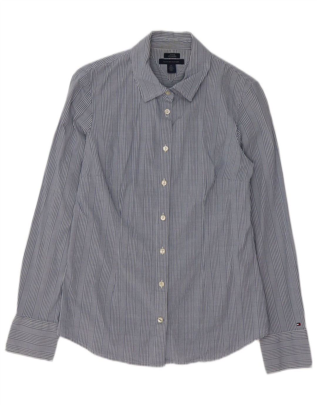 Tommy Hilfiger Γυναικείο πουκάμισο UK 14 Medium Blue Check Cotton